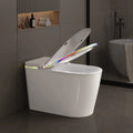 Smart Bidet Toilet Seat Heated Seat Self-Cleaning Nozzle Foam Shield Automatic Lid LED Display Remote Control for Kids Adults
