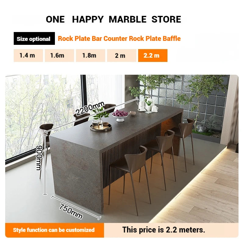 Any Size Custom Natural Marble Kitchen Island Storage Cabinet Waterproof Breakfast Bar Modern Home Kitchen Stone Counter Top