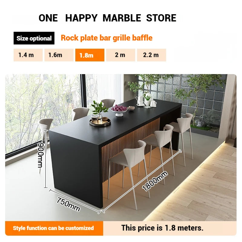 Any Size Custom Natural Marble Kitchen Island Storage Cabinet Waterproof Breakfast Bar Modern Home Kitchen Stone Counter Top